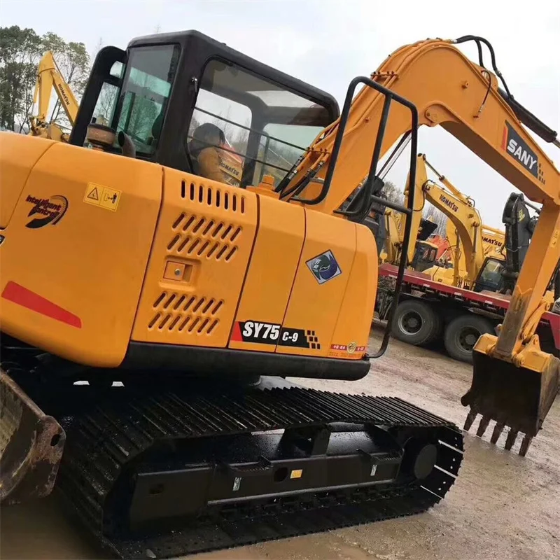 Good Working Chinese brand 2021 manufactured SANY 75 used used excavators sold at low prices