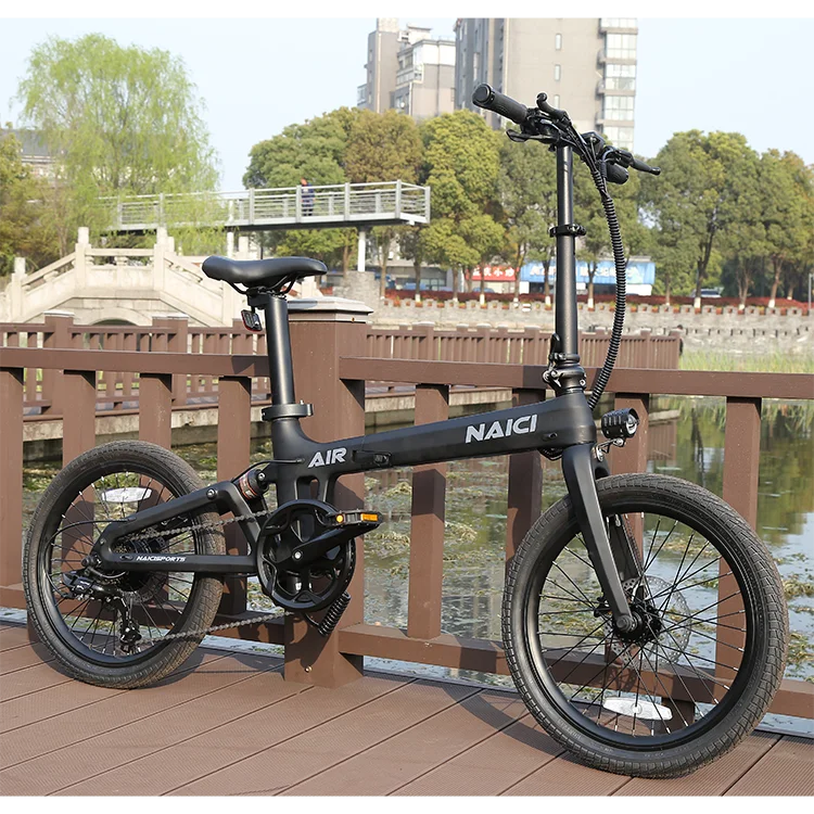 Naicisports X2+ Lightweight Carbon Electric Bike 250W Foldable Belt Drive Folding Ebike 20 Inch Folding Electric Bike