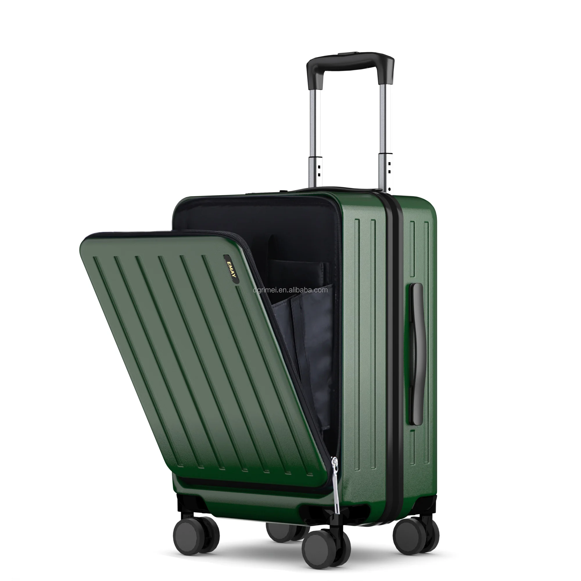 Custom ABS Hard Shell 3 PCS Front Open Carry on Koffer Travel Luggage Suitcase Sets