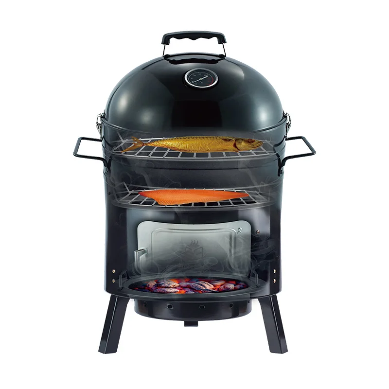 
Hot Selling Backyard Chicken Grill Commercial BBQ Smoker Charcoal European Style Fish Smoker 