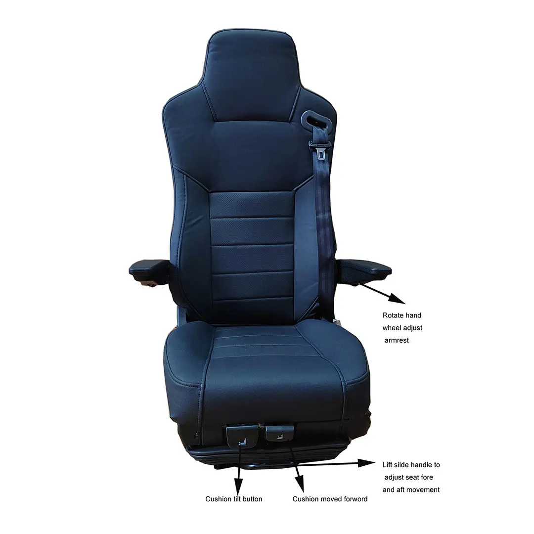 Wholesale New Design Product Air Suspension Universal Leather Car Luxury Bus Heavy Semi Truck Driver Seat