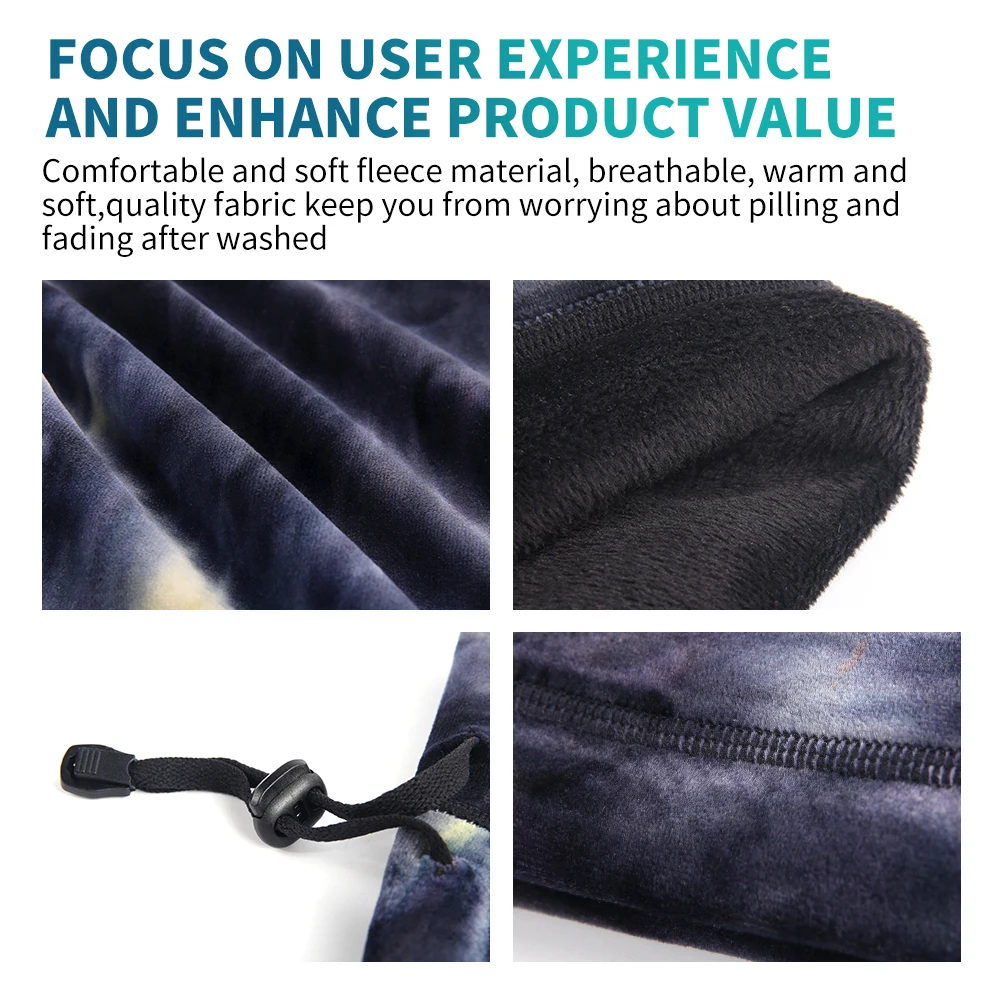 
Winter scarf fashion double layer plain fleece knitted tubular custom logo neck warmer 