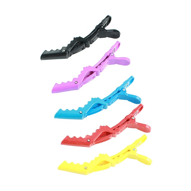 Custom Logo Crocodile Clips Hair Alligator Clips Hair Hair Accessories Plastic Clip Eco Hairdressing Plastic Sectioning Hairclip