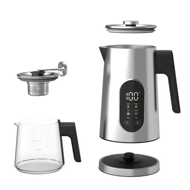 Hotsy Electrical Water Kettles Retro 110V Glass 1L+1.7L Electric Kettle Keeps Warm Electric Kettle Parts Heating Element