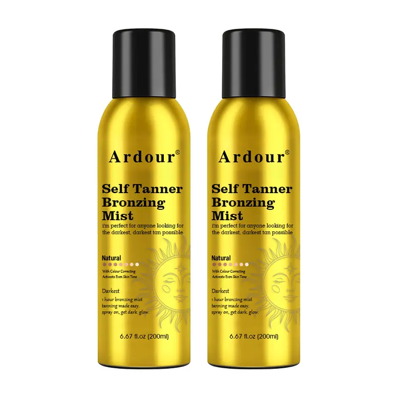 OEM instant bronzing mist airless bottle Fast Spray Tan help brighten dull skin  Correcting Self Tanner Bronzing Mist