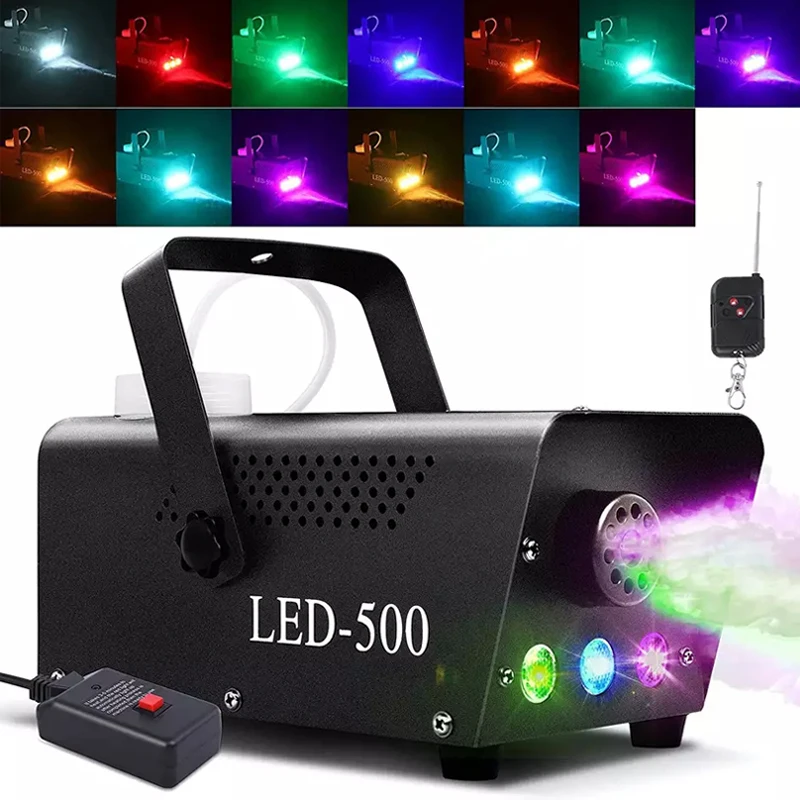 Светодиодная дымовая машина для диджея, портативный пульт дистанционного управления для бара, вечеринки, сцены, дымки, дыма для свадьбы