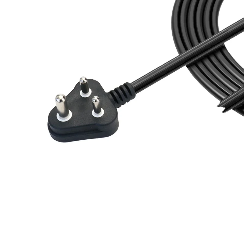India standard Wholesale 3 Round Pin Indian 6a/16a 250v Ac Power Cord Cable Extension