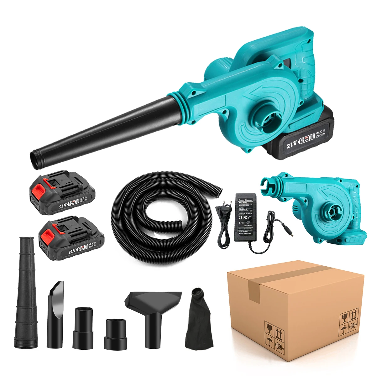 Hot Sale 2 in 1 blower Portable 21V Garden Leaf Blower with Battery Air Electric Cordless Leaf Blower cordless