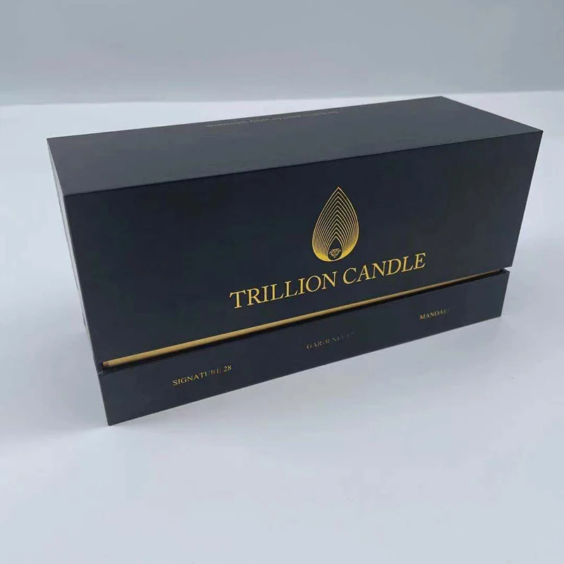 custom luxury cylinder candle box packaging