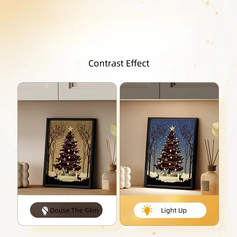 Bluetooth Audio Picture Tiktok Hot Sale Christmas Led Light Painting Lamp Painting Decorative Light Art Painting