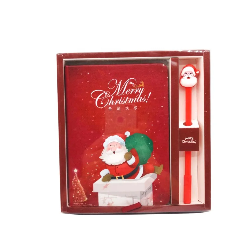 2020 New Design Christmas Red Notebook Gift Set