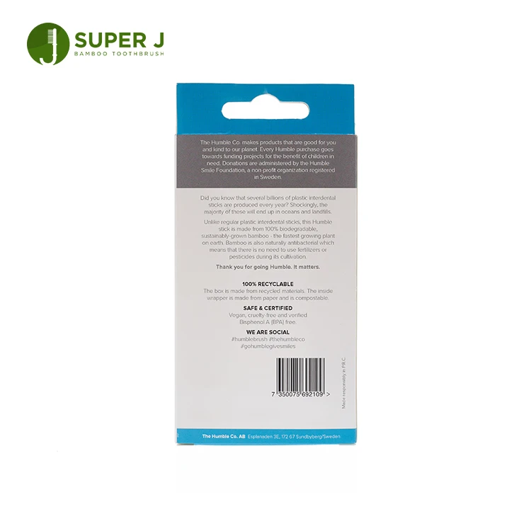 
High quality biodegradable bamboo interdental brush toothpick 