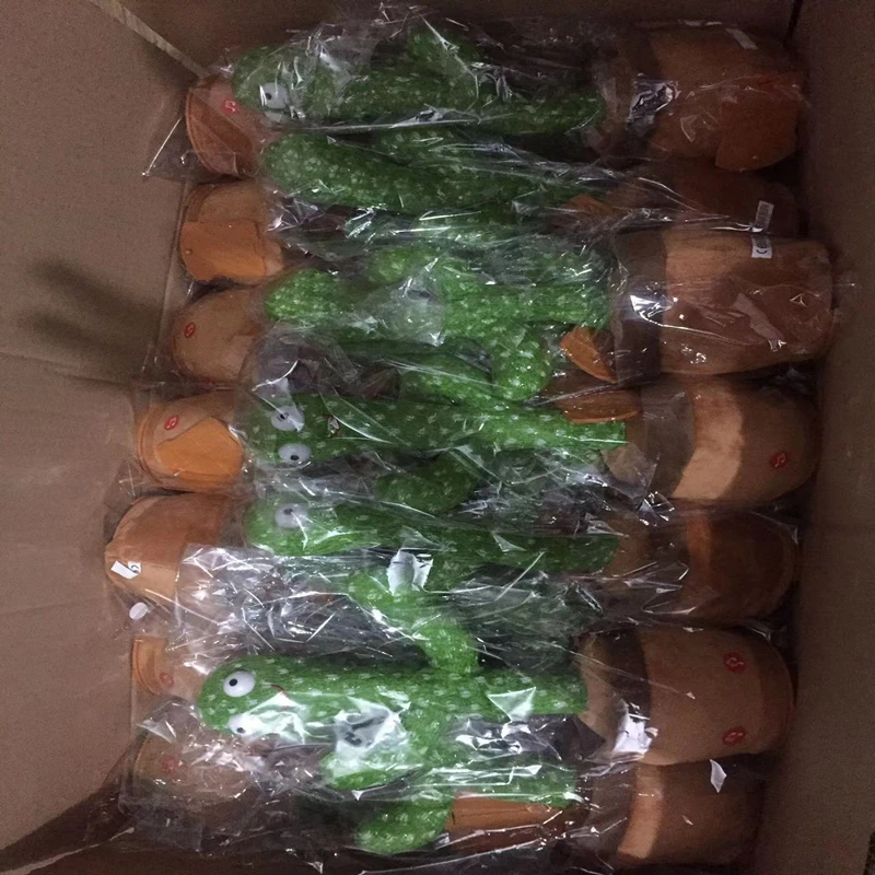 valentine plush toy heart Portuguese USB charging the talking singing electric dancing cactus