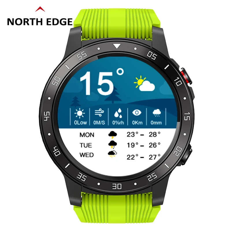 NEW NORTH EDGE Smart Sports Health Watch GPS Blood Pressure Heart Rate Altitude Air Pressure Compass BT Phone Smart Watch