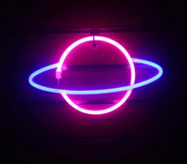 Custom Space LED Neon Sign with Acrylic Plate Decor shuttle Sign Rocket Vector Icon game room decoration led neon sign