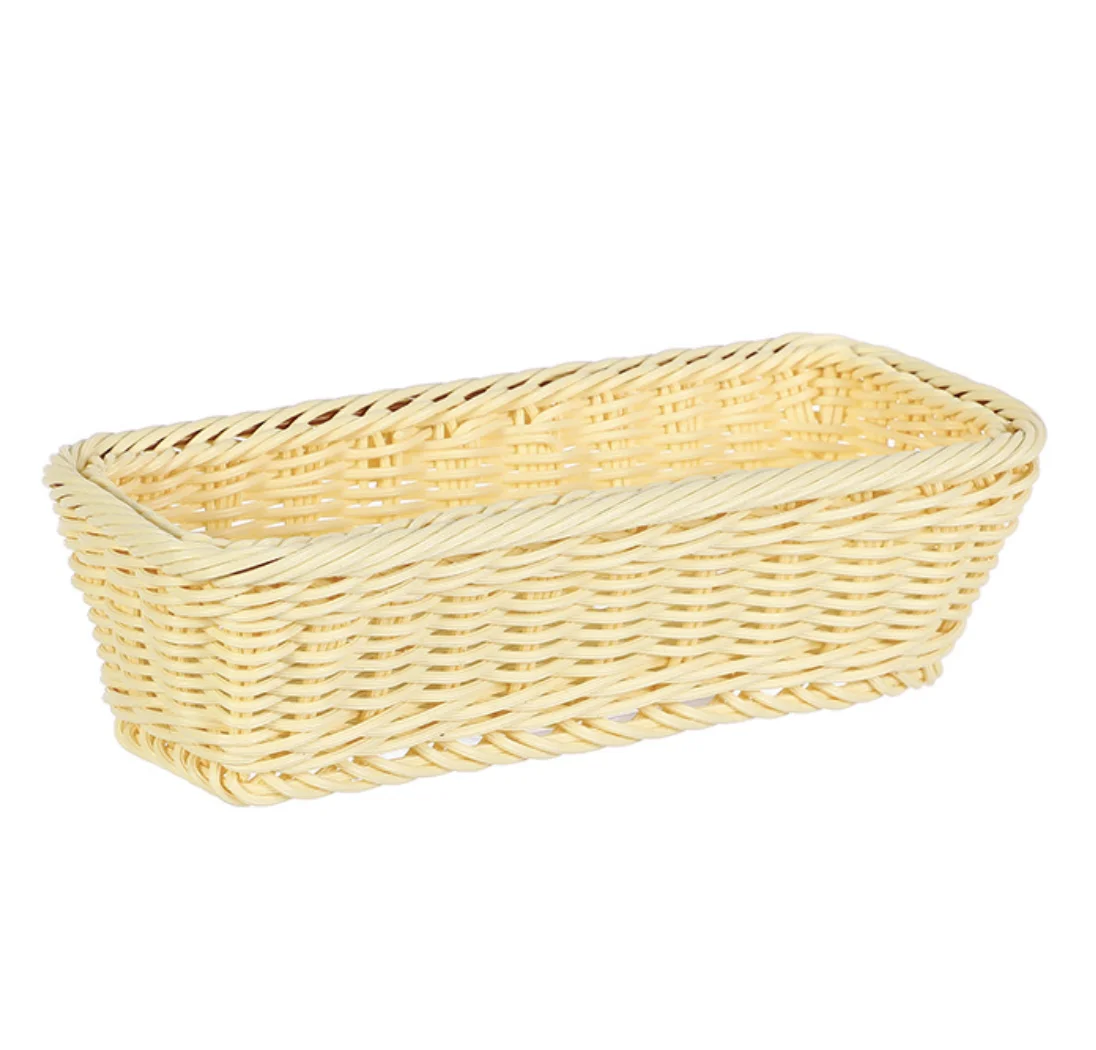 Kitchen Cutlery Storage Basket Hotel Restaurant Knife Fork Basket Household Chopstick Rectangular Imitation Rattan Basket