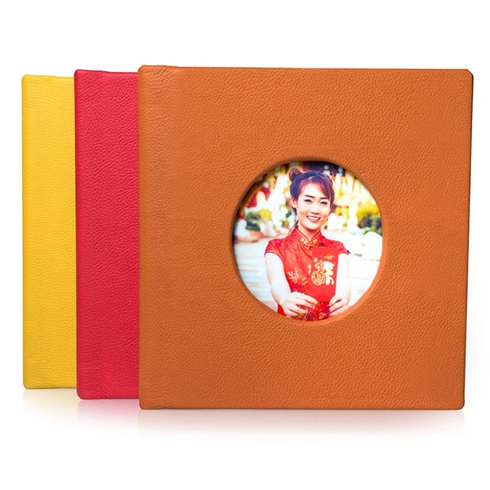 Лидер продаж, фотоальбом с пользовательским логотипом, кожаный фотоальбом