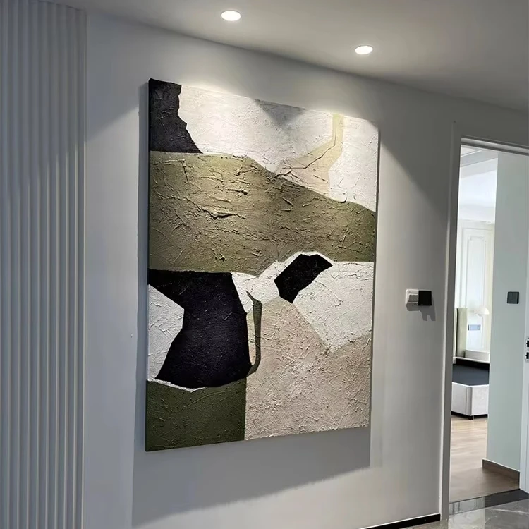 Home Decor Modern Abstract Acrylic Paintings And Wall Arts Geometric Hand Painted Mixed Media Artwork for Sofa Wall