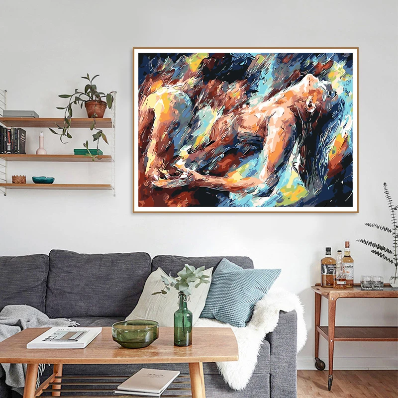 New Diy nude Oil Handmade Canvas Painting Kits For Adult Wall Decorative Art Custom Paint By Number Without Frame