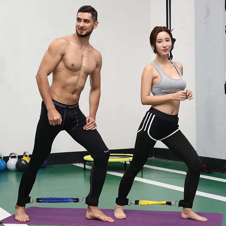 Athletes Agility Training Speed and Strength Exercise Leg Resistance Bands with Non-Slip Padded Ankle Cuffs