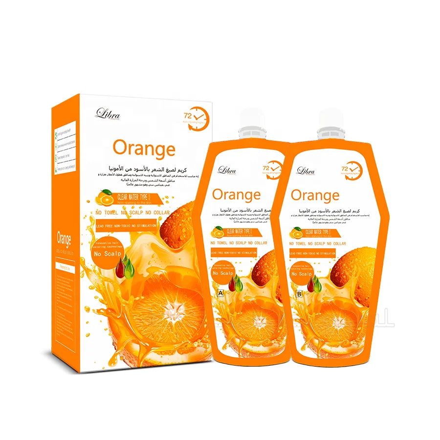 Профессиональный производитель, краска для волос в яблочном черном цвете, натуральный зеленый крем, оранжевый аромат, предпочтительные ароматы без аммиака