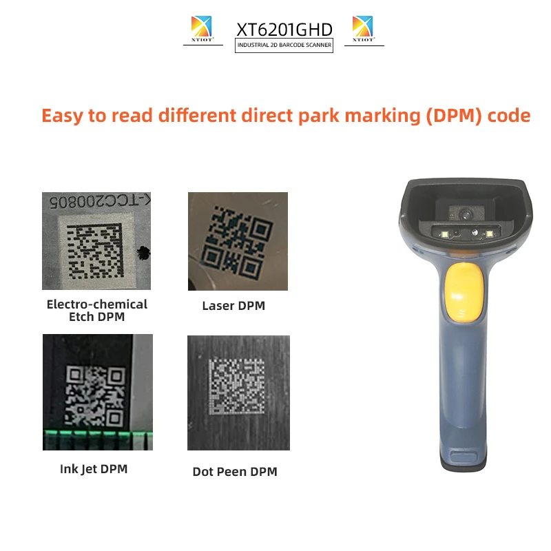 XT6201GHD DPM Data Matrix Reader Megapixel Industrial Barcode Scanner