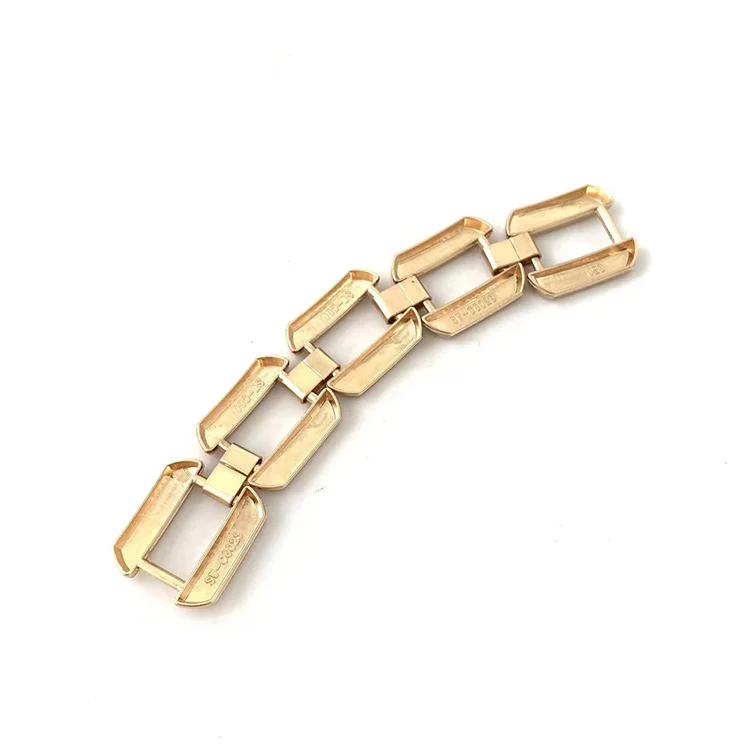 Zinc alloy customized long chain buckle shoe decoration shoe buckle metal decoration accessories