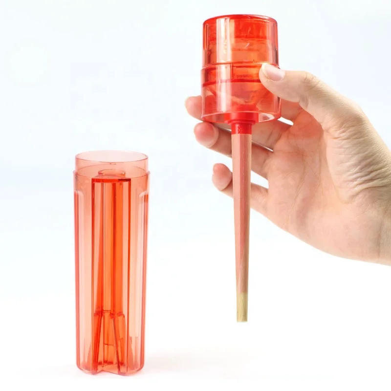 Upgraded Rolling Paper Smoking Plastic Grinder Pre Rolled Cones tobacco Grinder Transparent cigarette Tobacco Grinder