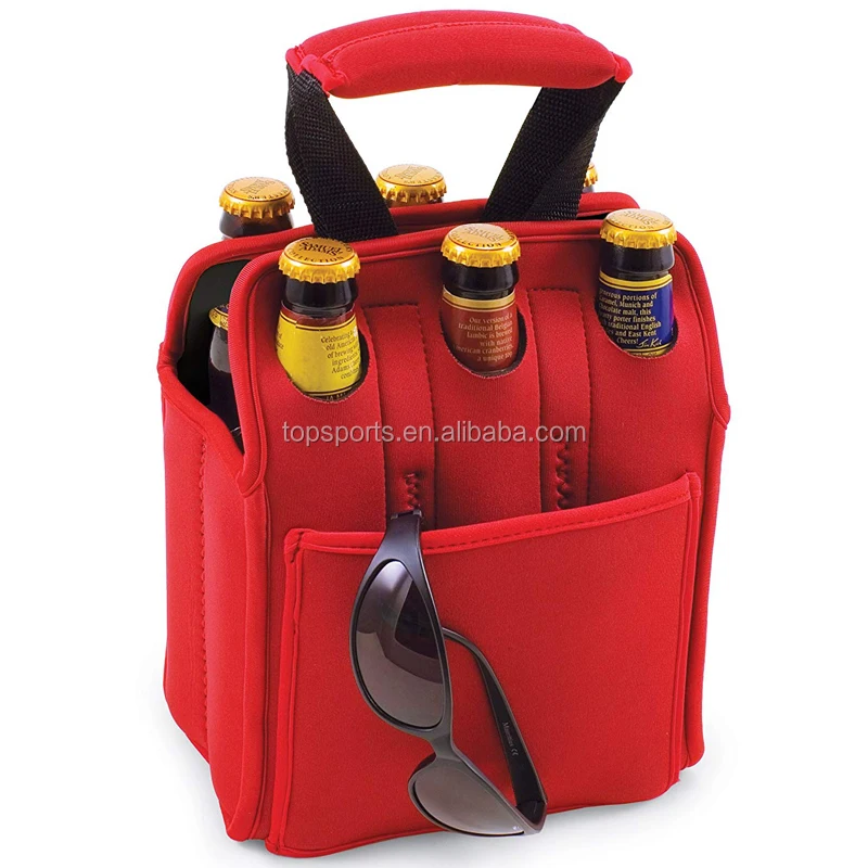 Six (6) Pack Craft Beer Carrier, Neoprene Six Pack Insulated Bottle Tote Holders