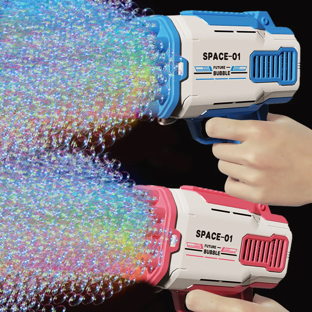 Wholesale Automatic Bazooka Gatling Bubble Toys Gun,Bubble Machine Gun Toy,Gatling Bubble Machine Electric Bubble Gun Summer Toy