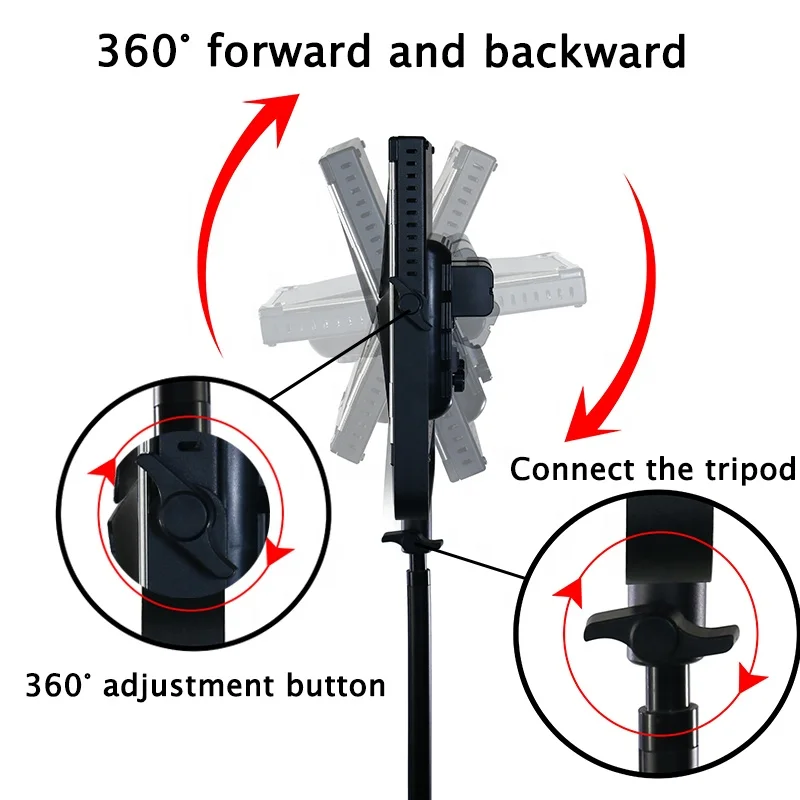 Professional 45W Led Shooting Video Square Flat Panel light  With Tripod Photo Studio