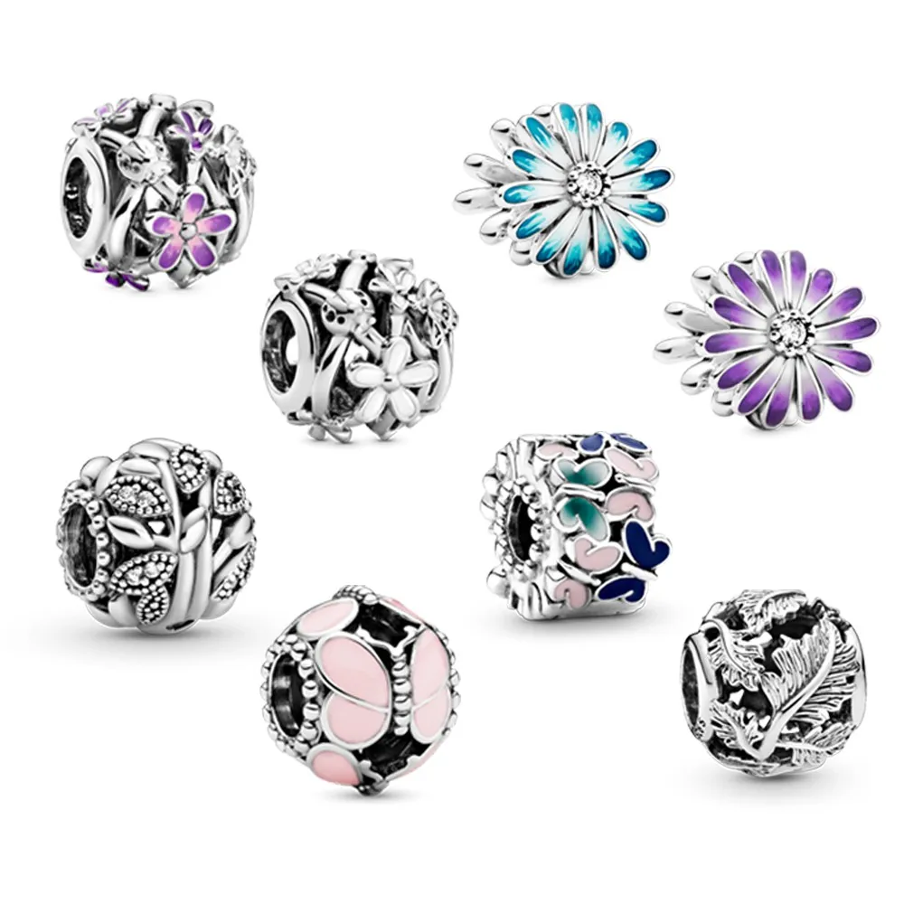 New 2024 100% S925 Sterling Silver Spring Collection Preview Pendant Charm Fit DIY Women Original Bracelet Fashion Jewelry Gifts