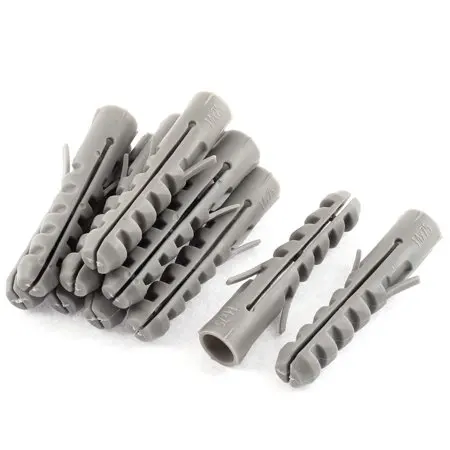 Expand Wall Plug Plastic with Nail 6MM 8MM 10MM 12MM Grey White Color Pack of 100 Pcs