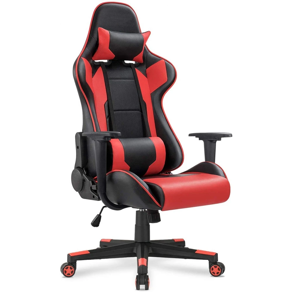 Gaming Chair 2022 Cheap Leather Fabric Pillow Reclining White PC Gamer Racing Style Office Computer Racing Chair with Wheels