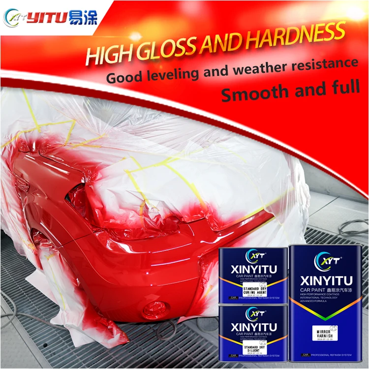 
high thick film smooth mirror effect car paint hardener automotive varnish 
