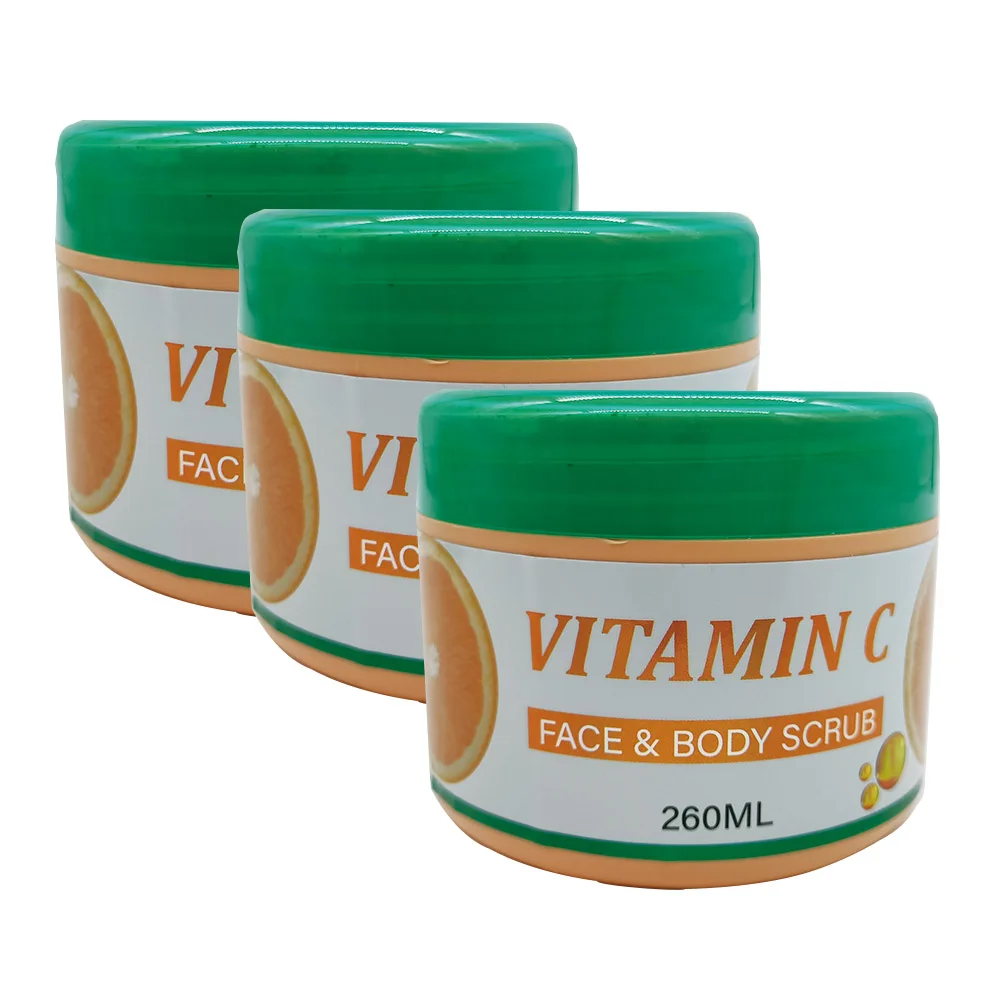 The Best Whitening Skincare Product with collage Vitamin C Face & Body Scrub 260