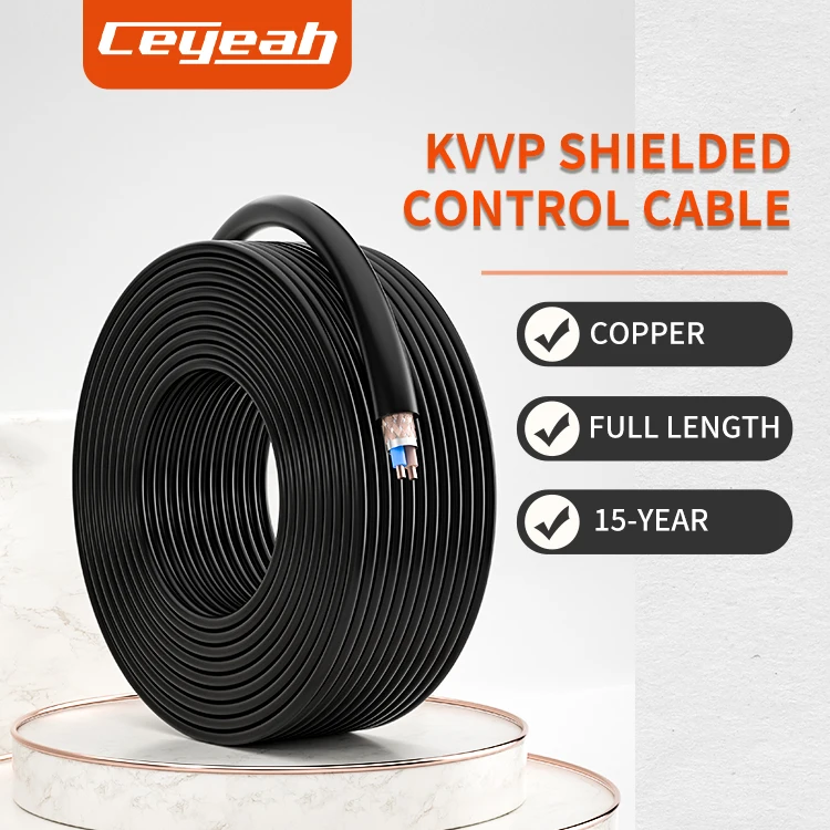 Factory price 200M Roll copper copper braided shield Low Noise Flexible Control Cable