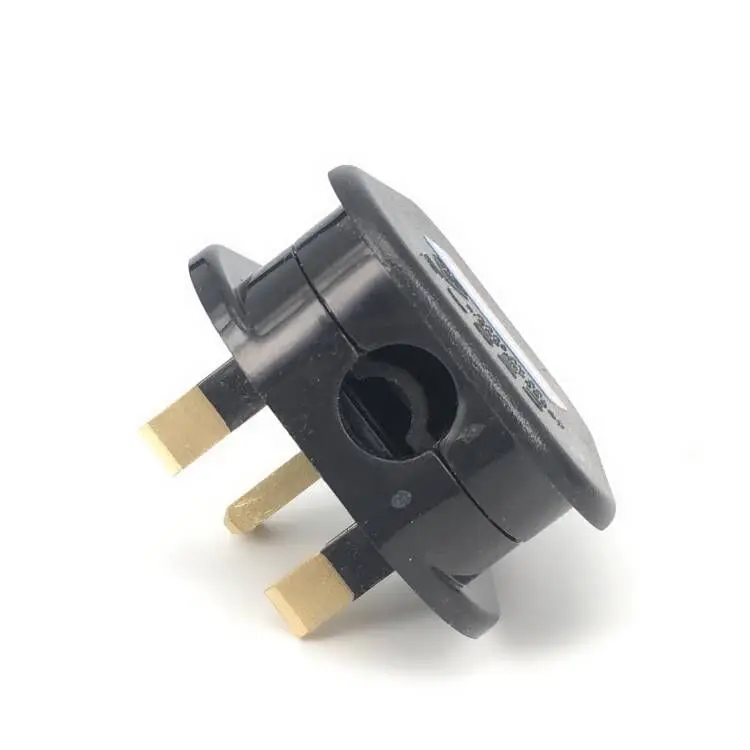 wholesale BS UK type G wiring electrical plug 3 pins with 13A fused black power industrial plug top