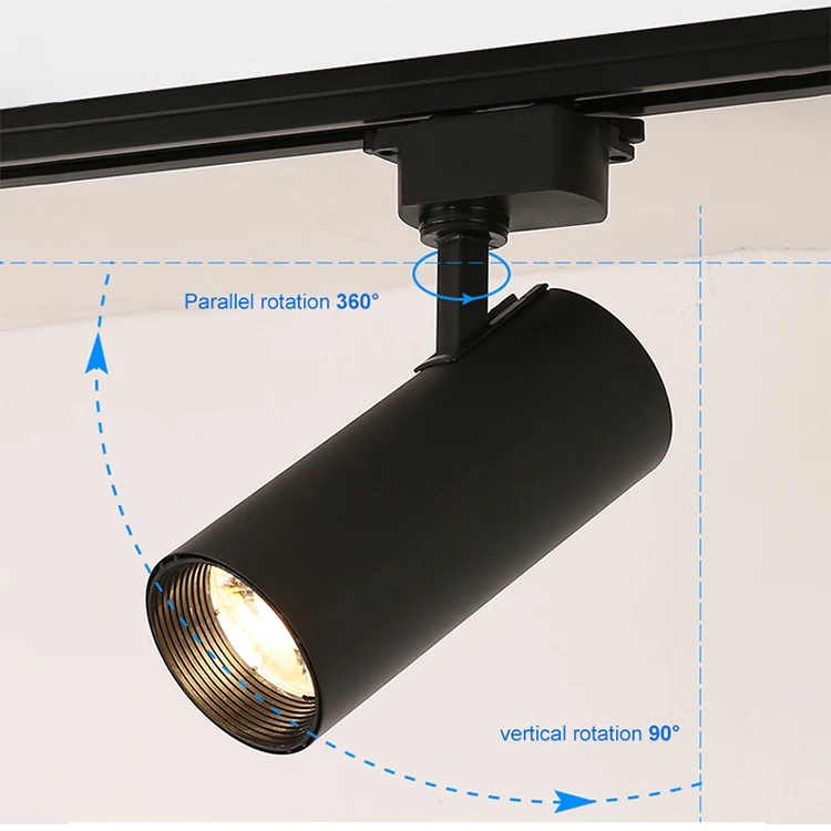 Surface Mounted Indoor Ceiling Lighting Adjustable 10watt 20watt 30watt Led Track Spotlight