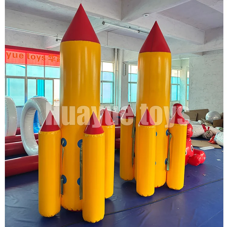 HUAYUE Factory Price Team Building Games Inflatable Rockets Inflatable Fun Games Props for kids and adults outdoor/indoor play