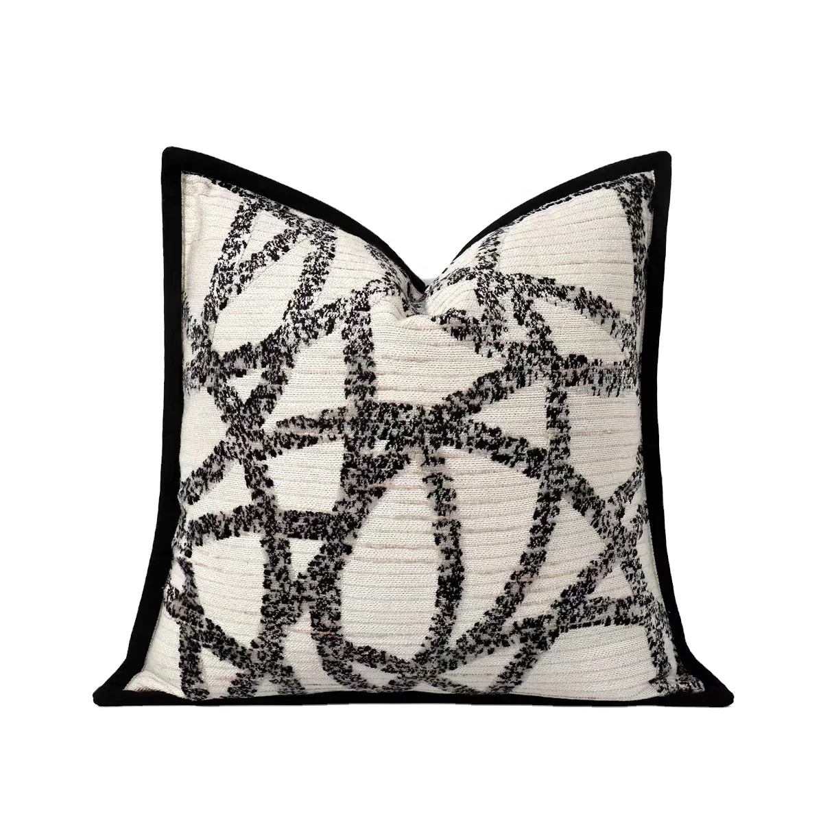 Подушка Tiff для дома декоративная вышитая подушка с необычной линией