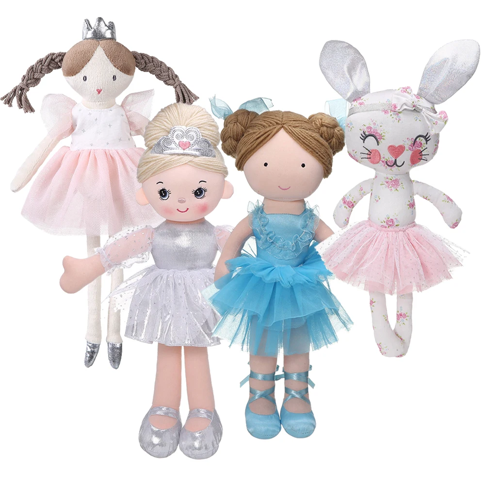 Fashion Girls Cotton Stuffed Princess Doll Plush Toys Customize OEM Made Soft Ballerina Rag Doll Manufacturer