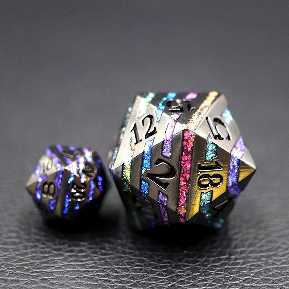 Zinc Alloy Metal Polyhedral Dice color shift 33mm d20
