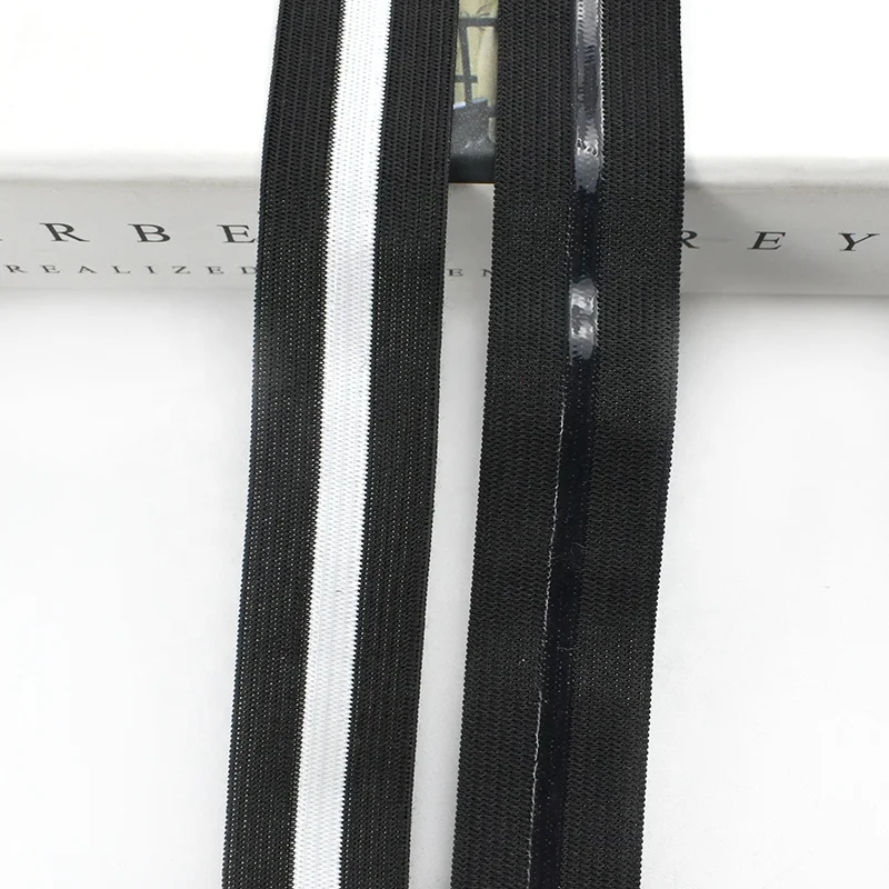 Deepeel EB034 2 5 см DIY аксессуары для шитья черно-белая полосатая клейкая трикотажная резинка противоскользящая лента
