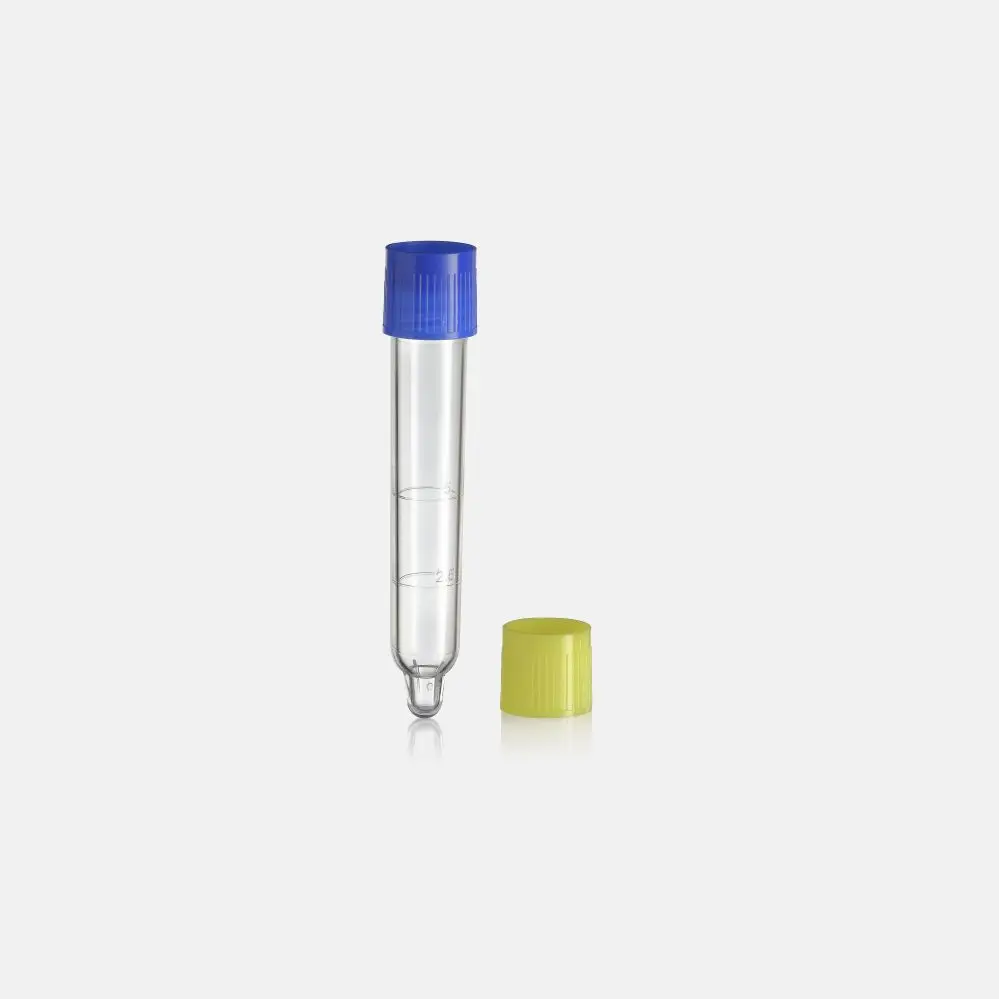 Laboratory Test Tubes Clear Graduated Urinary Sediment Test Tube 12ml Plastic Urine Sediment Tube