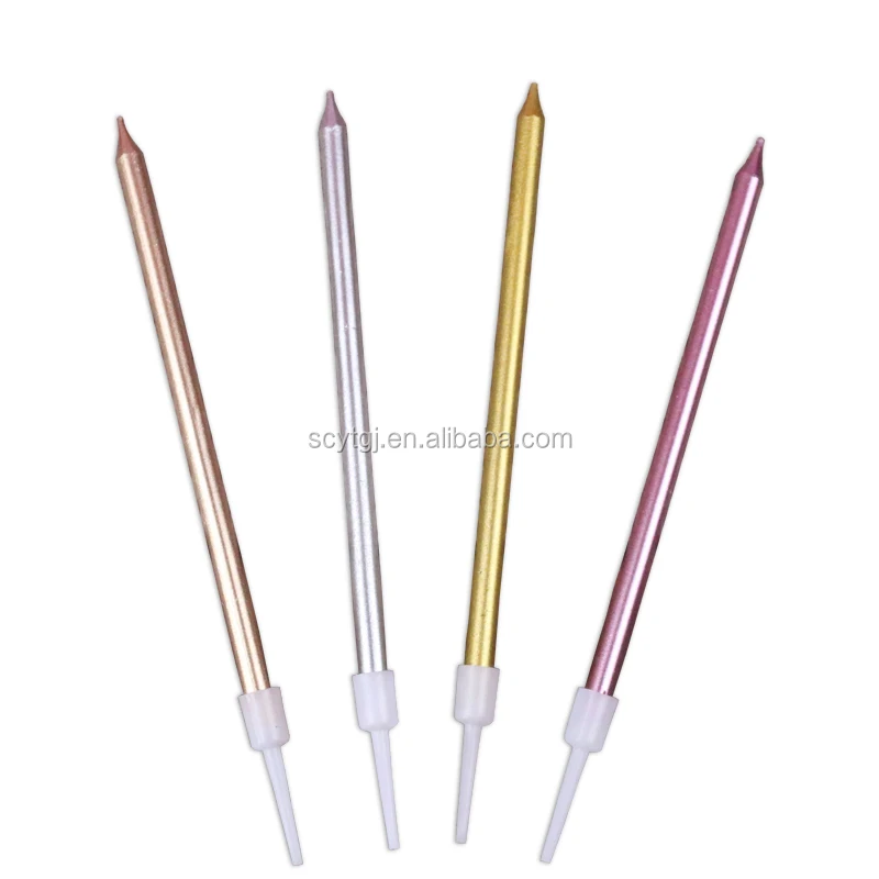 
Spot wholesale single pencil-shaped candles creative birthday cake candles independent packaging manufacturers direct sales 