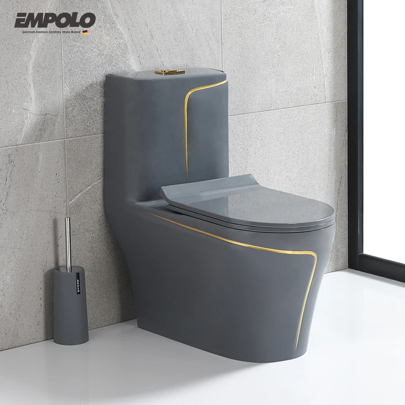 Empolo commercial Sanitary ware hotel ceramic wc toilet color one piece flush toilet bowl commode for bathroom