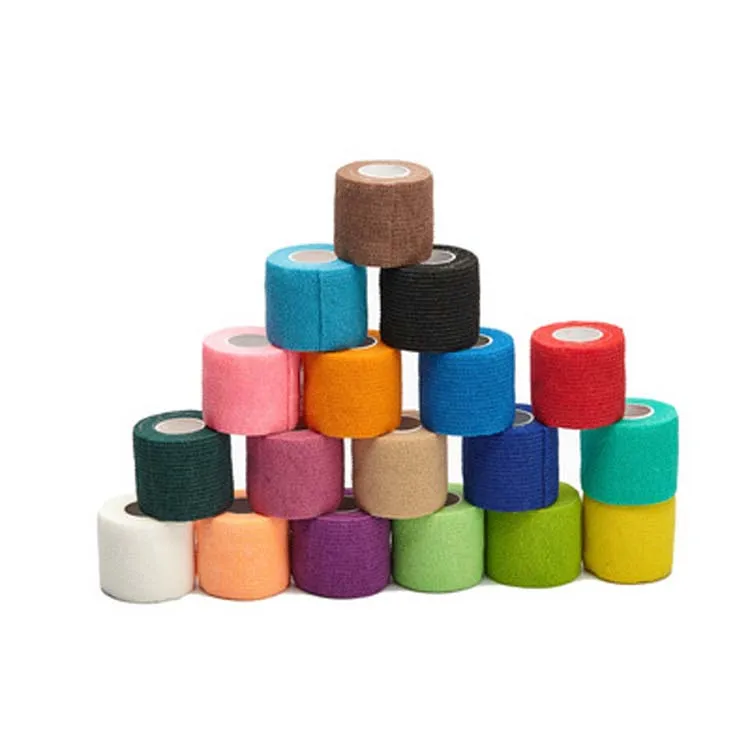 Multi-function 4.5M Colored Self-Adhesive Non-Woven Cohesive Bandage Veterinary Elastic Bandage