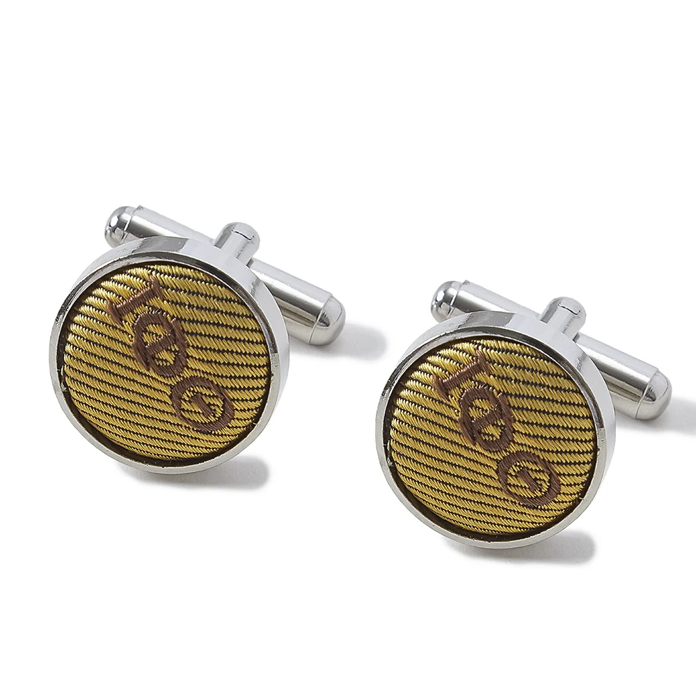 Do Your Own Greek Letter Silk Cufflinks Customization Fraternity Club Crest Logo Cufflinks Greek Fabric Cufflinks