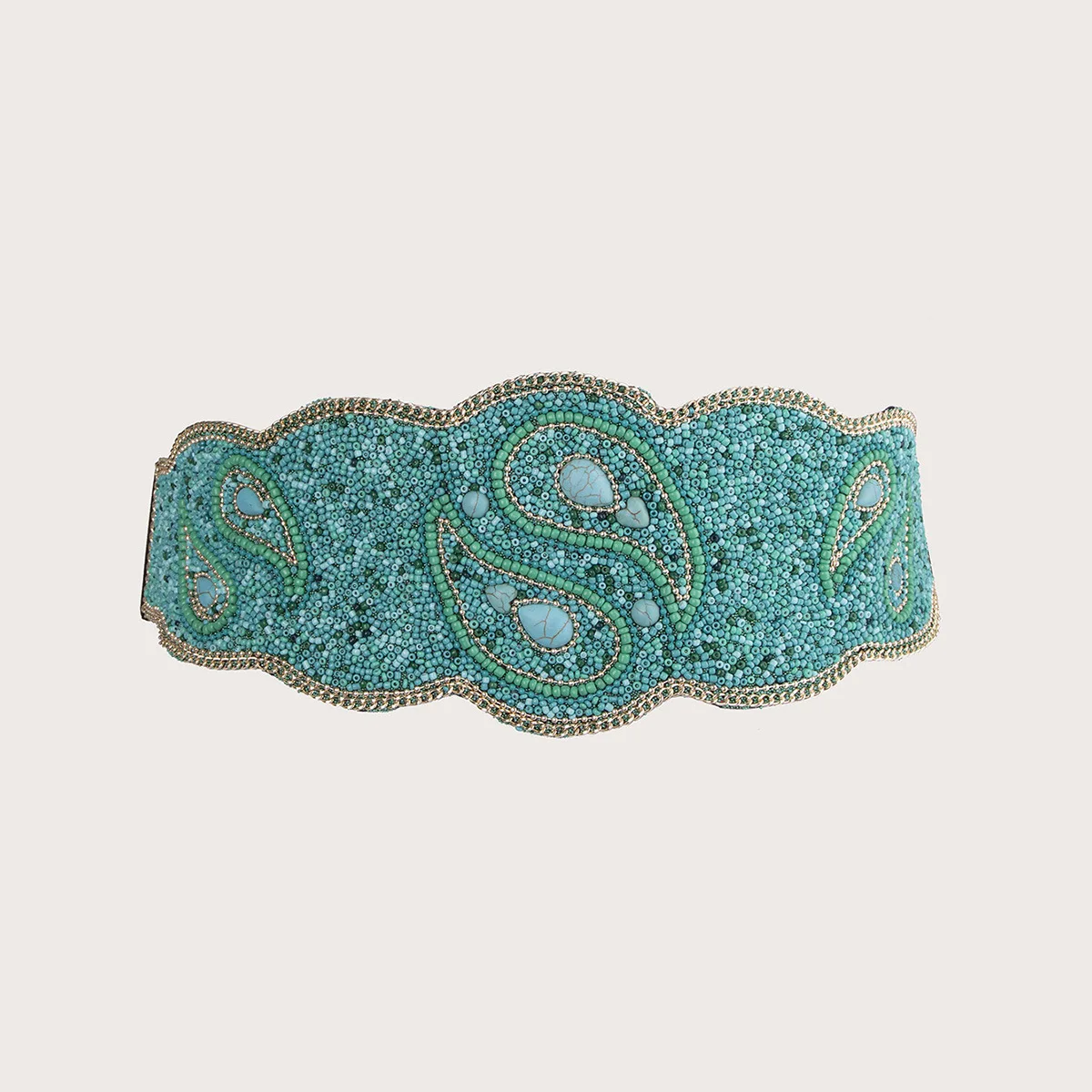 BE-114  New Retro Pattern Elastic Waistband Heavy Bohemian National Style Belts For Women